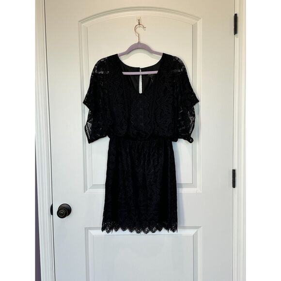 Laundry by Shelli Segal Black Lace Mini Dress Size 2 - Picture 1 of 9